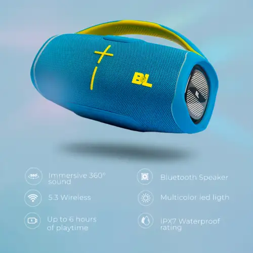 PARLANTE PORTATIL BLUETOOTH B&L AM-67 50W SUMERGIBLE IPX7 - Imagen 3