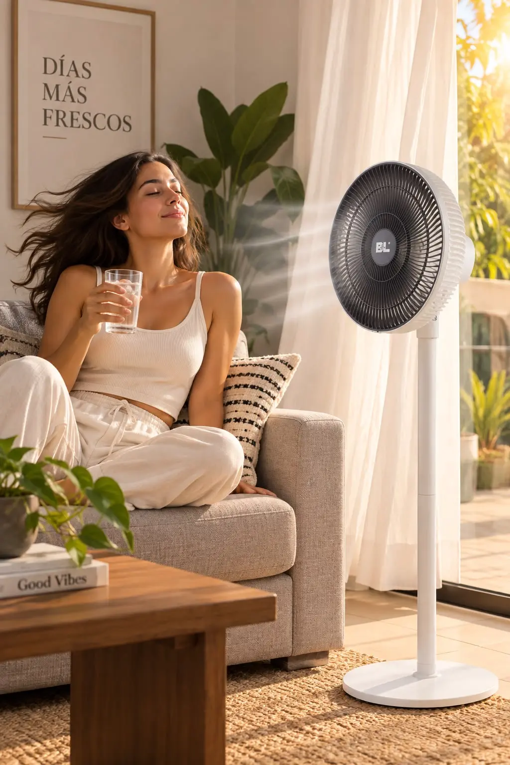 VENTILADOR DE PIE TCR-31 RECARGABLE ALTURA AJUSTABLE 12 PULGADAS - Imagen 4